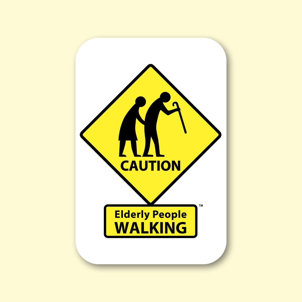 CAUTION: Elderly People FRIDGE MAGNETS