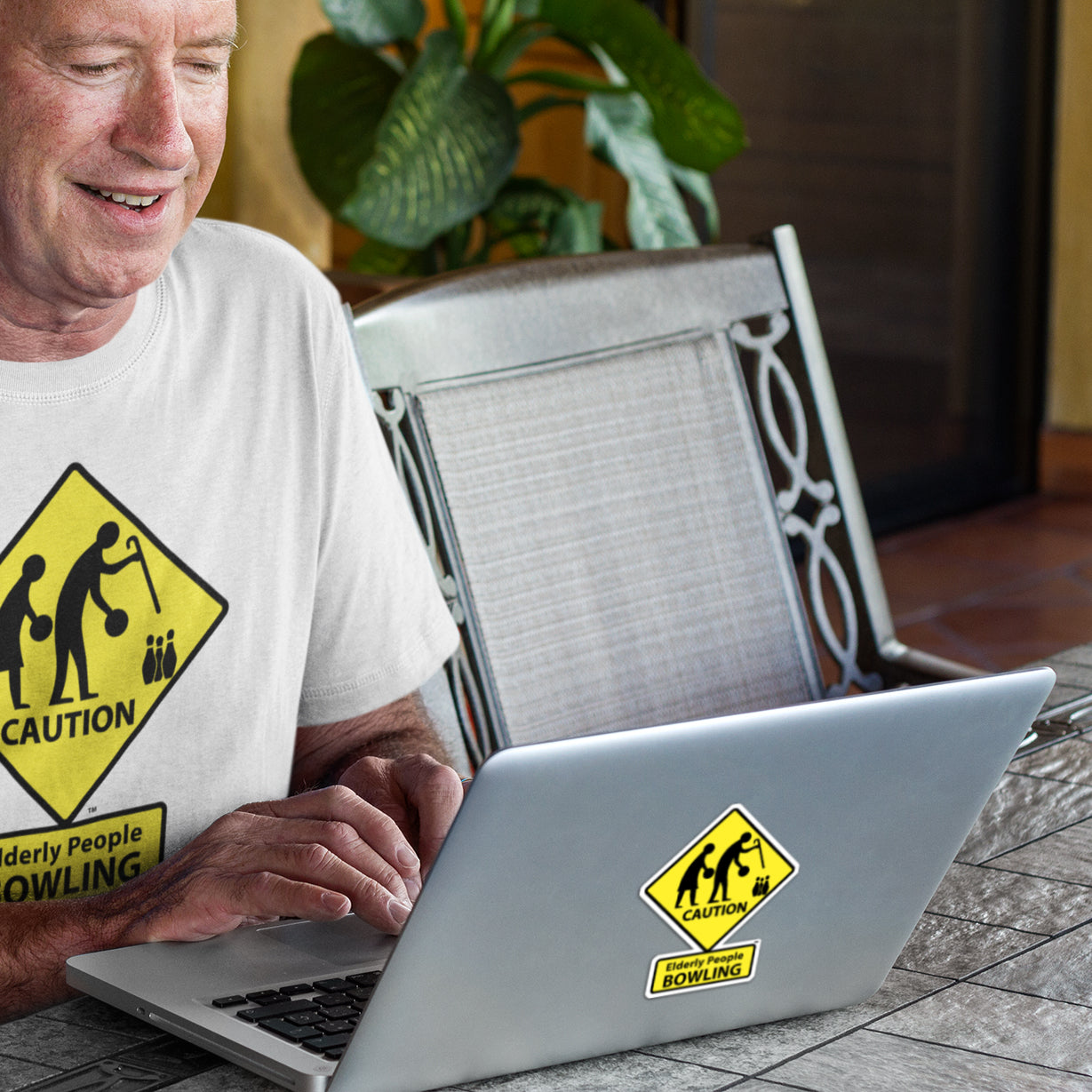 CAUTION: Elderly People DANCING Stickers