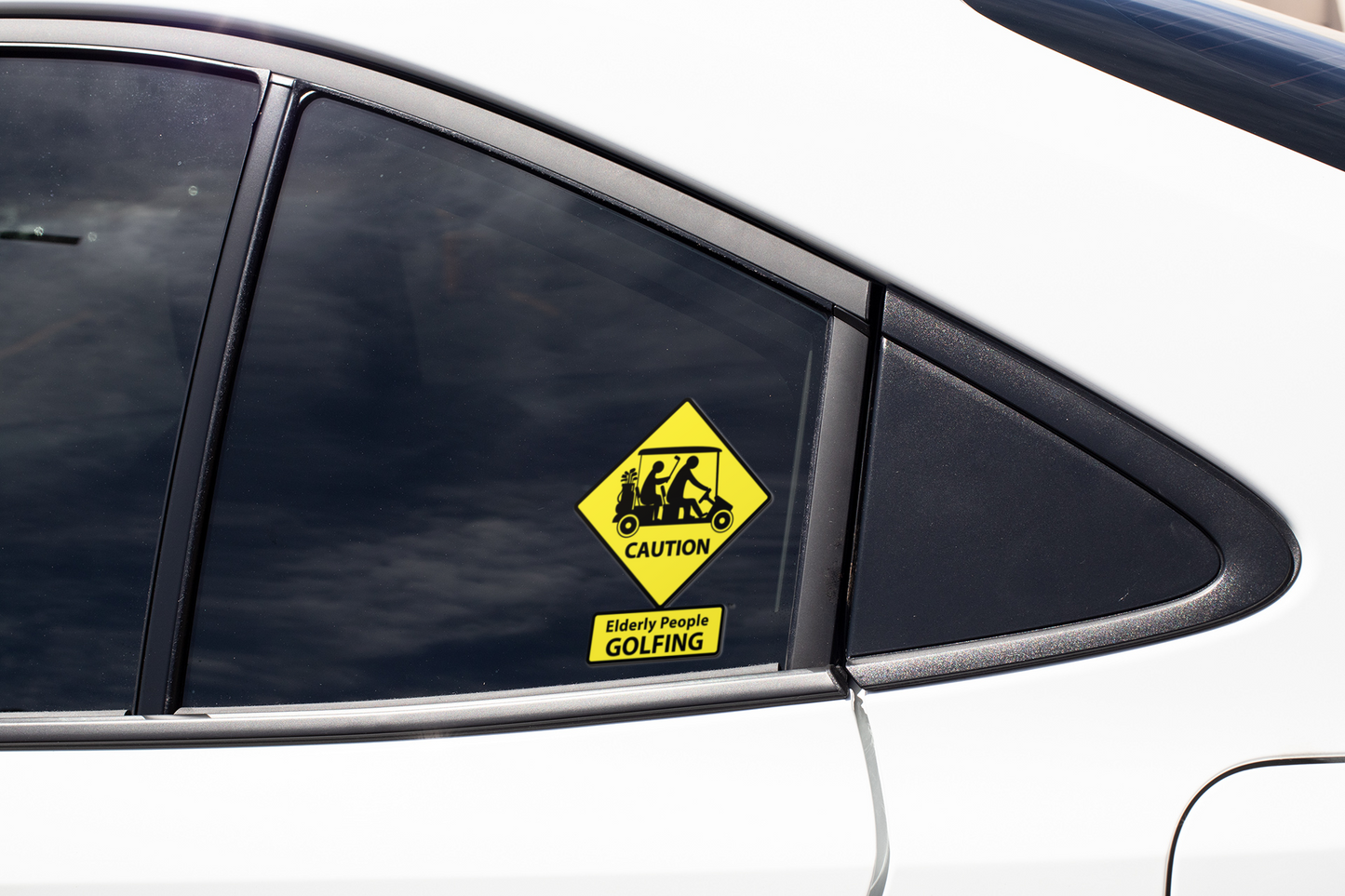 CAUTION: Elderly People DANCING Stickers