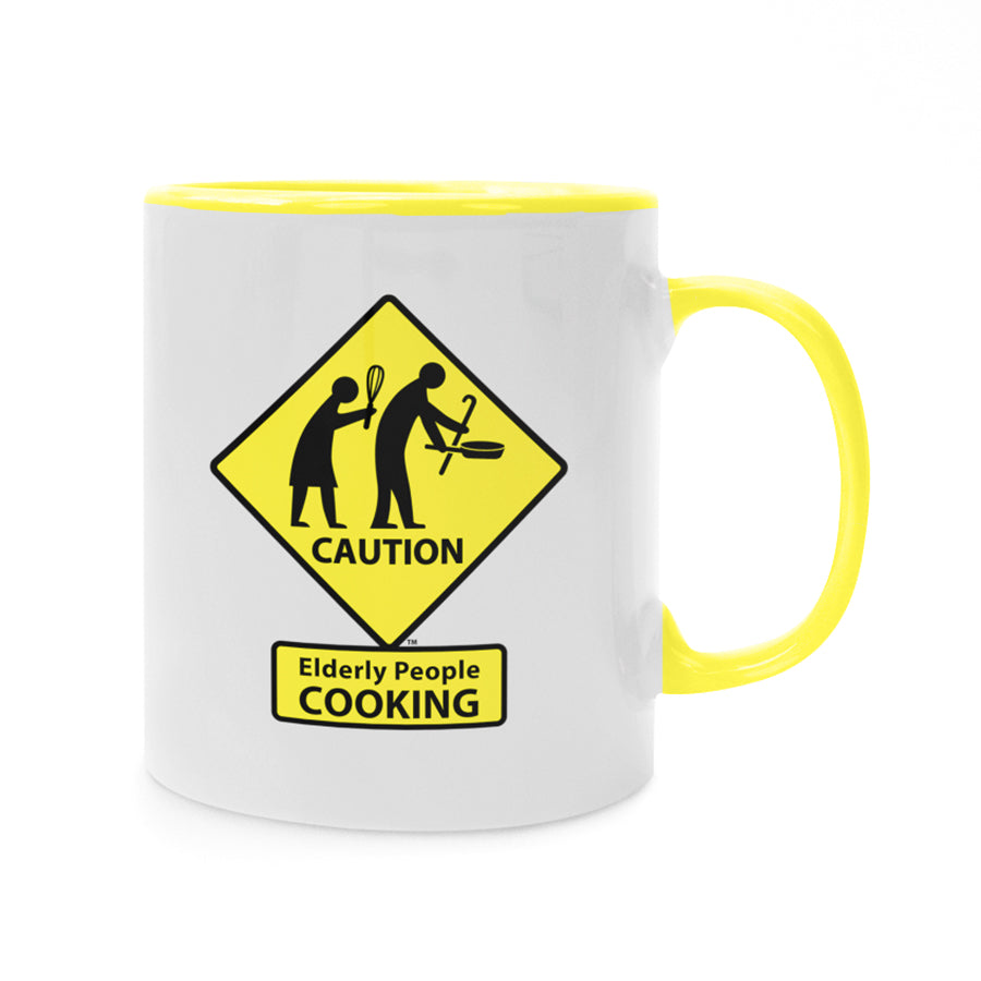 CAUTION: Elderly People COOKING Coffee Mug