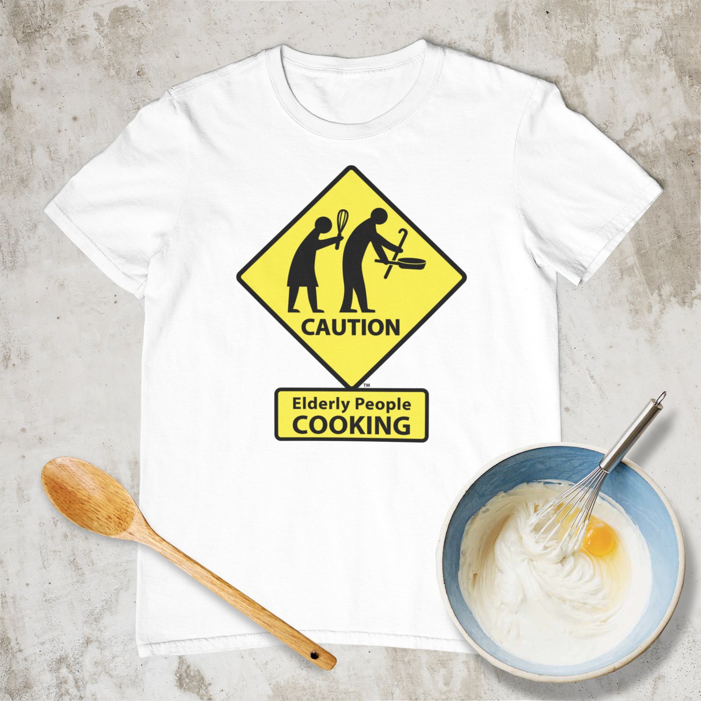 Caution: Elderly People COOKING T-shirt
