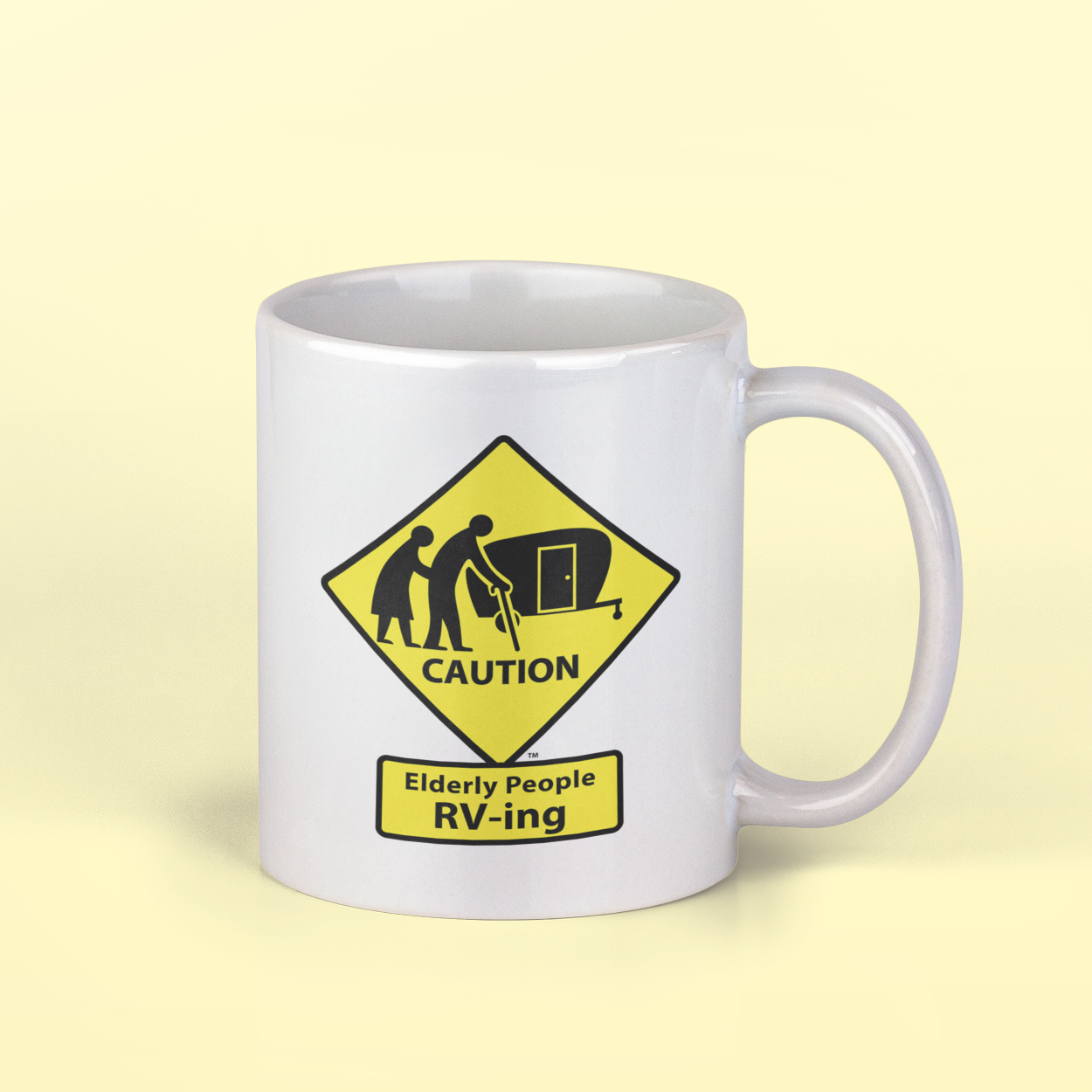 CAUTION: Elderly People RV-ing Coffee Mug